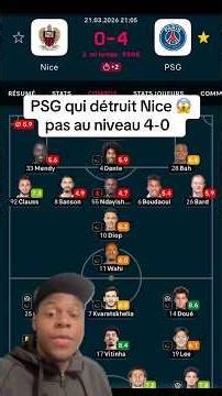PSG destroys Nice 😱 not up to scratch 4-0 #psg #nice #dembele #ligue1 #dro