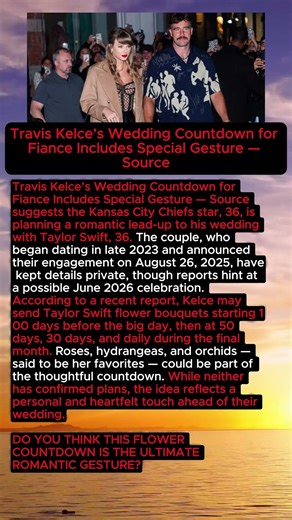 Travis Kelce’s Romantic Wedding Countdown for Taylor Swift #traviskelce #taylorswift #swifties