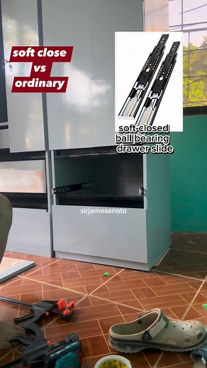 4.4K views · 39 reactions | soft close vs ordinary drawer slide #sirjamesenato #teacherwoodworker #woodworkingteacher #woodworkingtips #woodworkingtools #woodworker #customizedfurniture #fblifestyle | Sir James Enato | Facebook