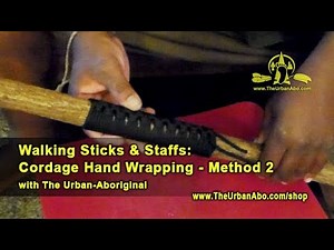 Walking Sticks & Staffs: Cordage Hand Wrapping - Method 2