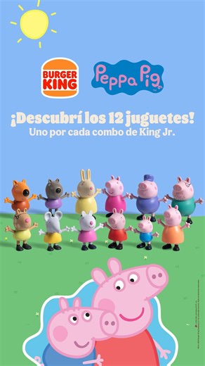 No olvidés traer las botas.🐷🩷 Coleccioná los 12 juguetes de Peppa Pig que vienen en tu menú King Jr. | Burger King Costa Rica