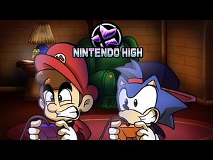 Mario, Sonic & Luigi playing video games - Nintendo High