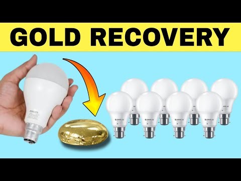 Gold Recovery From Led Bulb / Gold From Electric Parts #gold #experiment