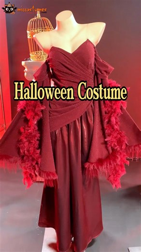 2.8K views · 33 reactions | Some witches choose a broom, some choose a ball gown. What about you? https://miccostumes.com/Superhero-Derivative-Wine-Red-Gown-Off-the-Shoulder-Dress-with-Fur-Cape-and-Mask-278273p.html -Halloween Preorder: up to 30% OFF- | Miccostumes | Facebook