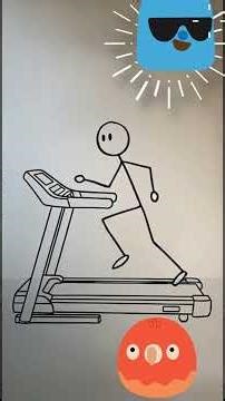 Stickman running on treadmill and flying off #stickmananimation#funnystickman #stickmanclips