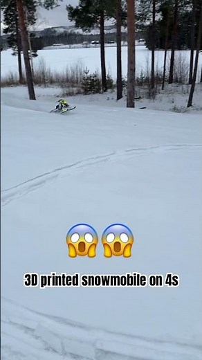 3D printed RC snowmobile.
