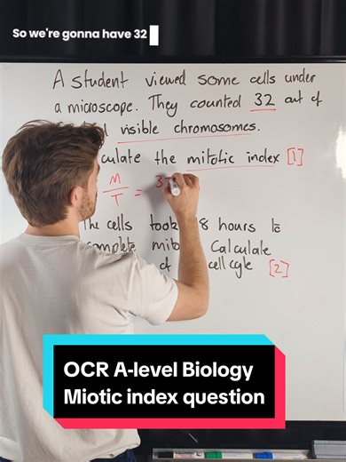 OCR A-level Biology - Miotic index question #joedoesbiology #myedspace #biology #alevels #erc