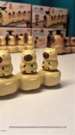Adorable 5-Piece Capybara Graduation Train: Moving PVC Figures with 4 Mini-Passengers!