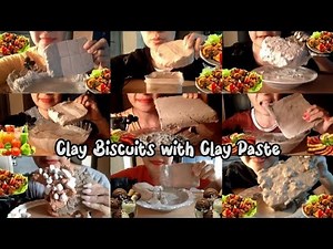 Clay Shortbread with All Clay Pastes 🤤 ‪@Asmr-wh3qs‬ |Rimzu Asmr