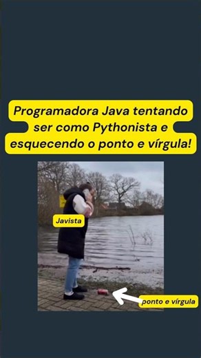 Programadora Java tentando ser como Pythonista e esquecendo o ponto e vírgula#JavaParaPython #shorts