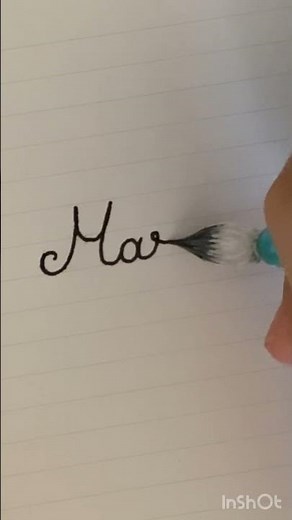 Writing “Maria” in Satisfying Calligraphy