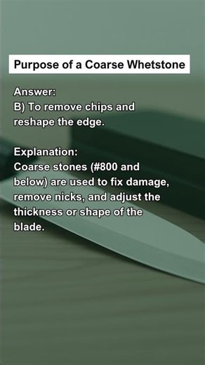Purpose of a Coarse Whetstone