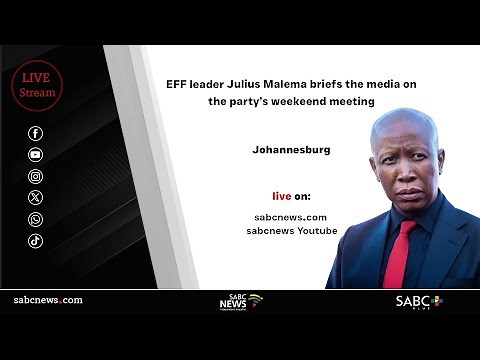 EFF President and Commander in Chief Julius Malema addresses the media