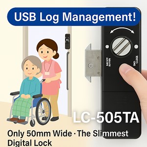 LC-505TA Ultra Slim Digital Door Lock – 50mm Thin / USB Log Management (Made in Korea) [For Japan Export Only] : JK Corporation