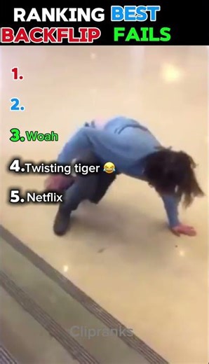 Ranking Best backflip fails