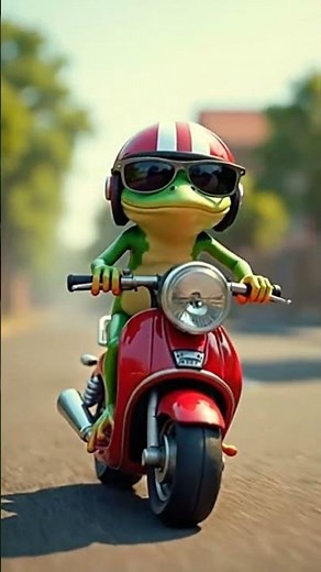 🏍️🐸 “Frog Rides a Motorcycle Like a Boss!”