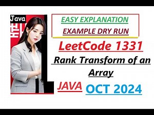 Rank Transform of an Array | Leetcode 1331 | Java Code | Developer Coder