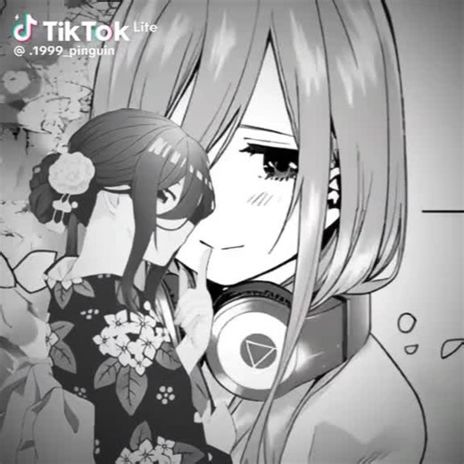 What cute anime girls Bye Bye on TikTok