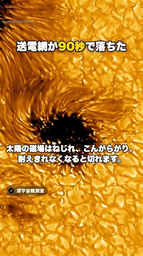 600万人の電気が90秒で消えた日、犯人は太陽でした #Shorts