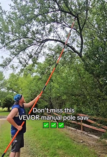 Would you like to try this manual pole saw for your tree work? #VEVOR #PoleSaw #TreeTrimming #TrimTool #FYP