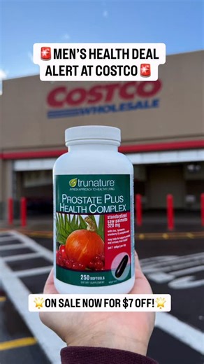 🚨 Men’s Health Deal Alert at Costco 🚨 💪Looking to support prostate & urinary health in the new year? Trunature Prostate Plus Health Complex is designed for men who want fewer interruptions day and night! ✅ Supports prostate urinary tract health 🌙 Reduces nighttime bathroom trips 🚽 Cuts down urinary frequency—day and night 🔥 Helps maintain healthy sexual function 🌿 Powered by standardized Saw Palmetto 💥 $7 OFF now online and at select Costco clubs! Promo ends 1/31! 👉Tap on the link in ou