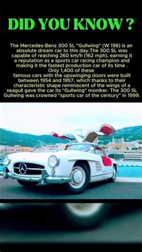 Mercedes 300 SL Gullwing — The Legend That Changed Everything #gullwing