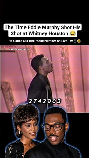 Hilarious! 😂 When EDDIE Murphy Gave WHITNEY Houston His Phone Number on Live TV 📱#shootyourshot