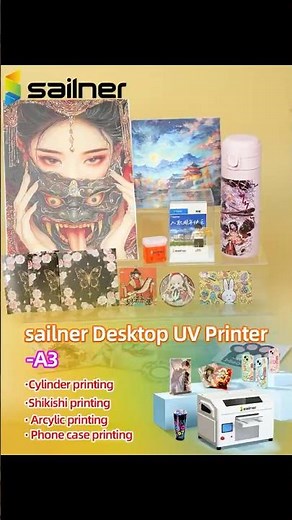 3D Texture Print on ANYTHING with Sailner Desktop UV Printer A3