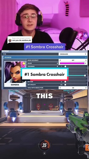 Best Sombra Crosshair in Overwatch 2