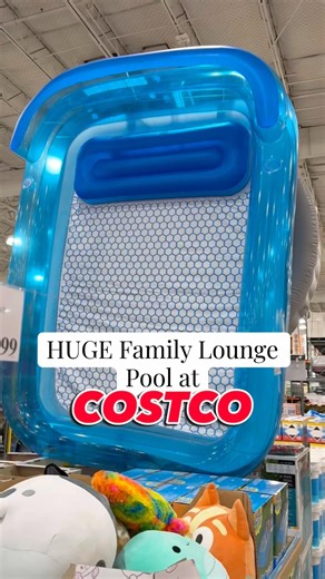 HUGE Family Lounge Pool at Costco!#costco_empties #costcofinds #costco #pooltimefun #poolside