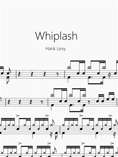 Whiplash (爆裂鼓手) by Hank Levy | Drum Sheet Music PDF