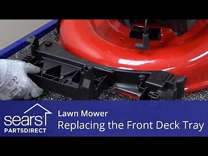 Replacing the Front Deck Tray on a Lawn Mower