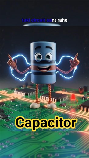 Ye Capacitor Circuit Ko Kaise Stable Rakhta Hai? 😂⚡ Talking Component | #electronics #ece #shorts