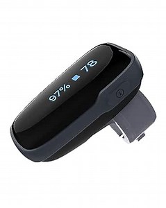 Vibeat Oxygen Meter Finger Pulse Oximeter, OxyLink Wearable Blood Oxygen Monitor for 12 Hours Continuous Tracking, Audio Reminder & Oxygen Level Report, Free APP