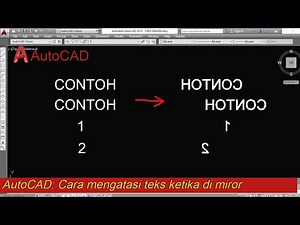 Autocad tutorial - how to solve mirror text problems