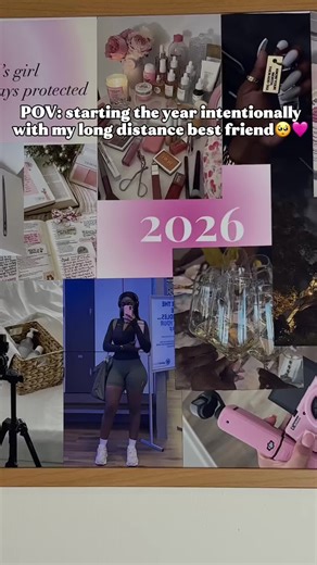 POV: you’re starting the year intentionally by doing your vision board with your best friend while being long-distance 🥺❤️! @Ayomide🎀 i love you my forever girl!🩷 #visionboard2026#longdistancebestie#lifestyledbypere#friendship
