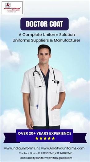 Doctor Coat – Available At Aaditya Uniforms