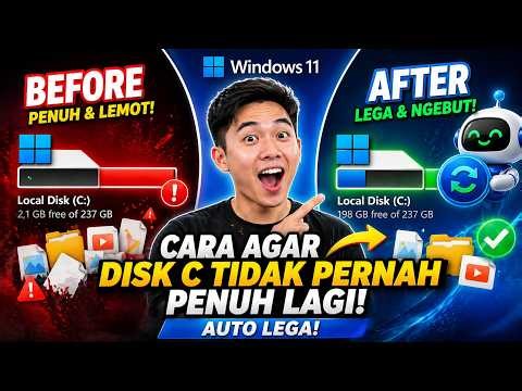 Cara Agar Disk C Tidak Pernah Penuh Lagi! (Otomatis & Permanen)