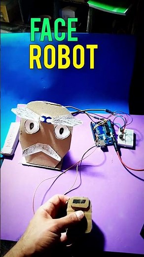 diy | project with arduino and cardboard | simple robot samurai face #arduino #arduinoproject #robot