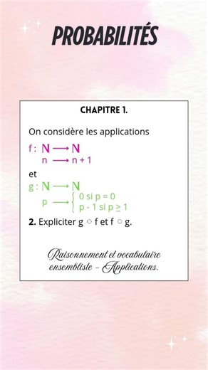 1. Raisonnement et vocabulaire ensembliste - Applications. #maths #math #mathematics #probability