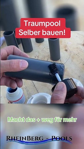 Gluing PVC pipes! #poolbuilding #DIY #poolbuilder #buildyourpool #do-it-yourself #pool #garden