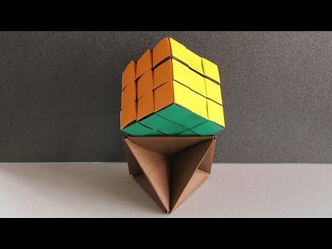 【後編・折り紙】ルービックキューブ【origami】Rubik's Cube (Immovable ) - no glue!