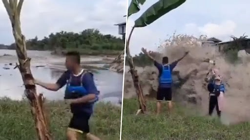 Fact Check: Viral Video Shows Boxer Punching A Banana Tree As 'Tonga Tsunami' Waves Hit Shores, Here's the Truth Behind the Clip | 🔎 LatestLY
