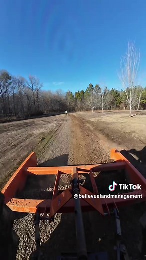 Fixing a washed out driveway. Kubota m4d-071 tractor with ea land leveler #fyp #foryoupageofficiall #viraltiktok #tractor #diesel