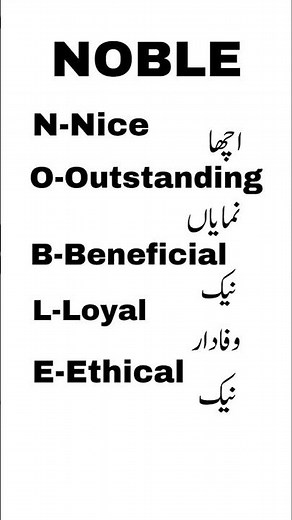 Noble Meaning in English | Noble Word Explained with Examples