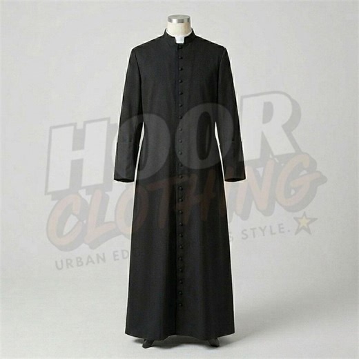 Black Clergy Cassock – Priest Robe With Roman Collar – Pastor Minister Church Vestment - Etsy