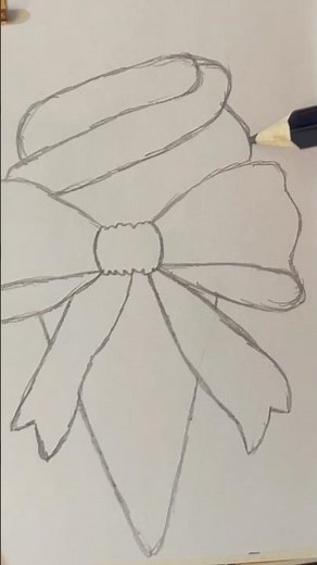 Cute Bow 🎀 Tutorial #easy #tutorial #bow #asmr #art #anime #sketch #artist #kawaii #loish #cute