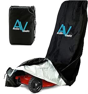Lawn Mower Cover 25x74 inches, 600D Polyester Oxford Waterproof, Dust, UV Protection Storage Bag, Drawstring Bag