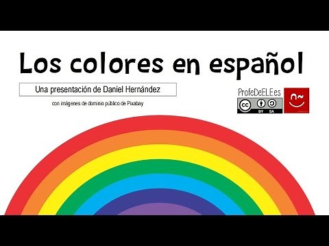 Vocabulario de los colores en español - Vocabulary of colors in Spanish
