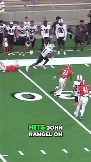John Rangel isn't just fast; he can run through tackles too!